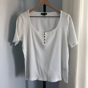 J Crew Scoop Neck Rib Henley
